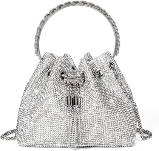 Bling Crystal Rhinestone Purse for Women Sparkly Clutch Handbag Crossbody Bag for Evening Wedding Party Prom