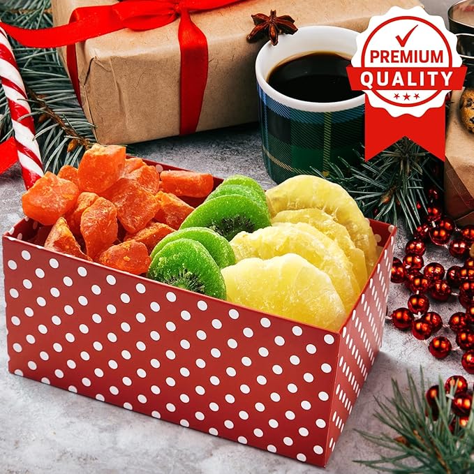 Holiday Gift Basket Tower - with Dried Fruits & Nuts Gourmet Cravings Indulgence - 6 Tier Food Basket Gift Set Great Treat Towers Christmas Gifts Present for Men & Women