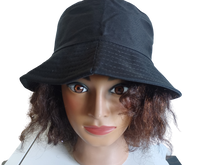 Load image into Gallery viewer, Personalized Black bucket hat hair
